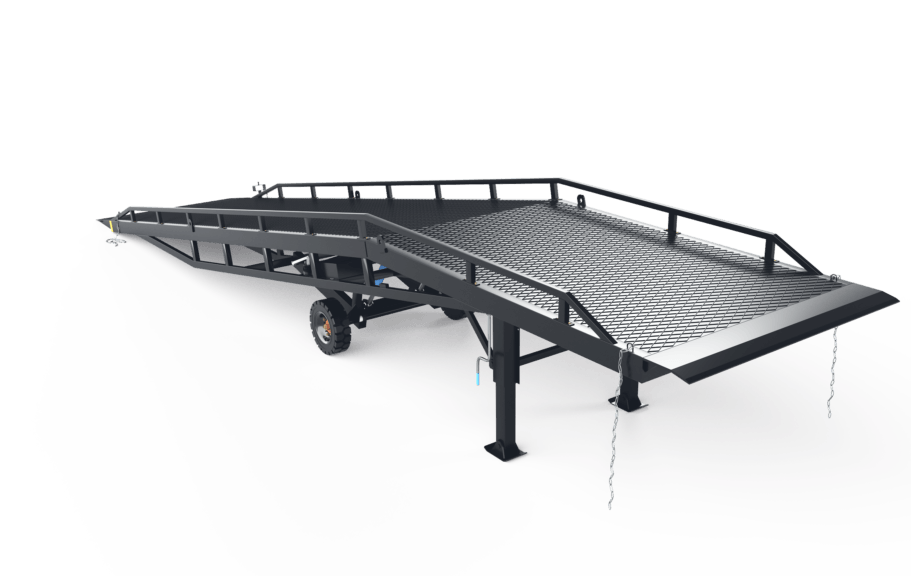 Stabilna konstrukcja rampy pozwala na poruszanie się po platformie ciężaru o łącznej masie do 8000kg. Po najeździe bez problemu mogą przemieszczać się 2,5- tonowe wózki widłowe z pełnym obciążeniem.